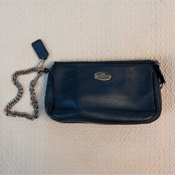 COACH Pebbled Leather Wristlet - Picture 2 of 10